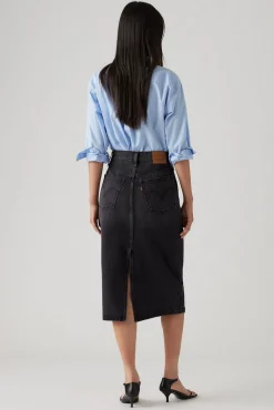 Levi's Saias-Saia jeans Levis® HR com fenda nas costas Preto