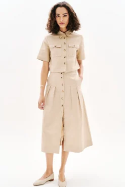 Caroll Saias-Saia linho Tostado