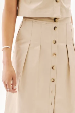 Caroll Saias-Saia linho Tostado