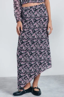 Springfield Saias-Saia longa assimétrica preto