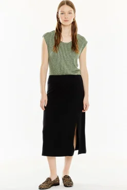 System Action Saias-Saia longa evasê preto