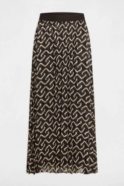 Morgan Saias-Saia longa plissada Multicolorido