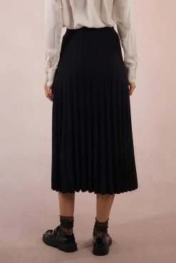 Molly Bracken Saias-Saia longa plissada Preto