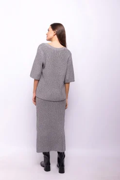 Object Saias-Saia malha lúrex Cinzento