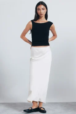 Springfield Saias-Saia midi acetinada branco
