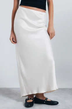 Springfield Saias-Saia midi acetinada branco