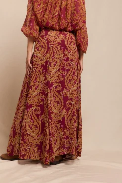 Slowlove Saias-Saia midi capa estampada Vermelho