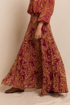 Slowlove Saias-Saia midi capa estampada Vermelho