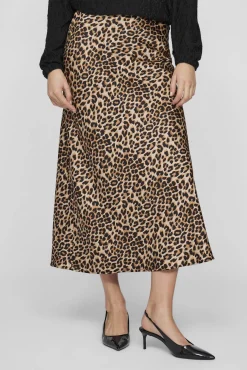 Vila Saias-Saia midi cetim Castanho