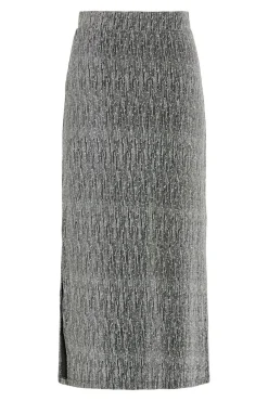 Vila Saias-Saia midi com glitter Cinzento