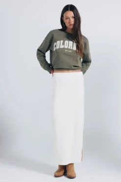 Springfield Saias-Saia midi de crochet branco