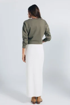 Springfield Saias-Saia midi de crochet branco