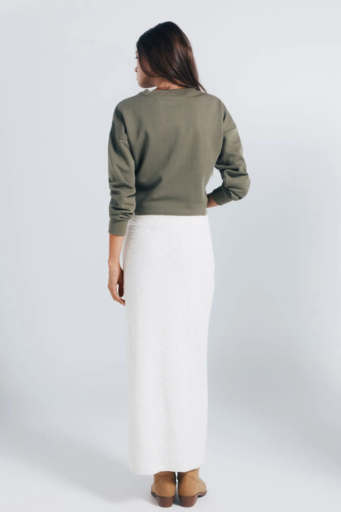 Springfield Saias-Saia midi de crochet branco