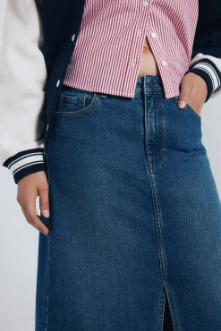 Springfield Saias-Saia midi de ganga azul