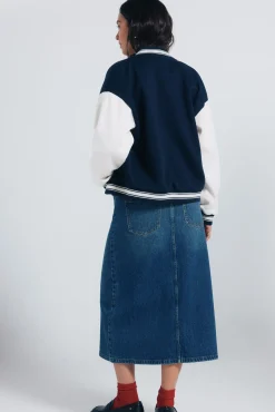 Springfield Saias-Saia midi de ganga azul