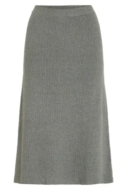 Vila Saias-Saia midi de malha malha Cinzento
