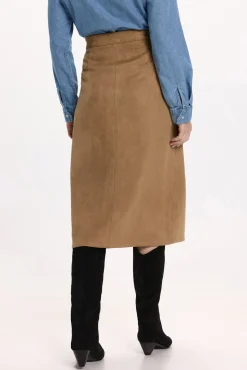 Vila Saias-Saia midi de saia Castanho