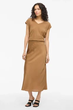 Vila Saias-Saia midi de saia Castanho