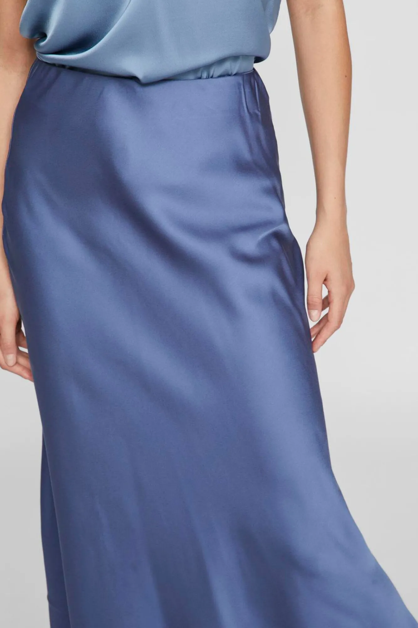 Vila Saias-Saia midi de saia Azul