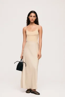 Vila Saias-Saia midi de saia Tostado