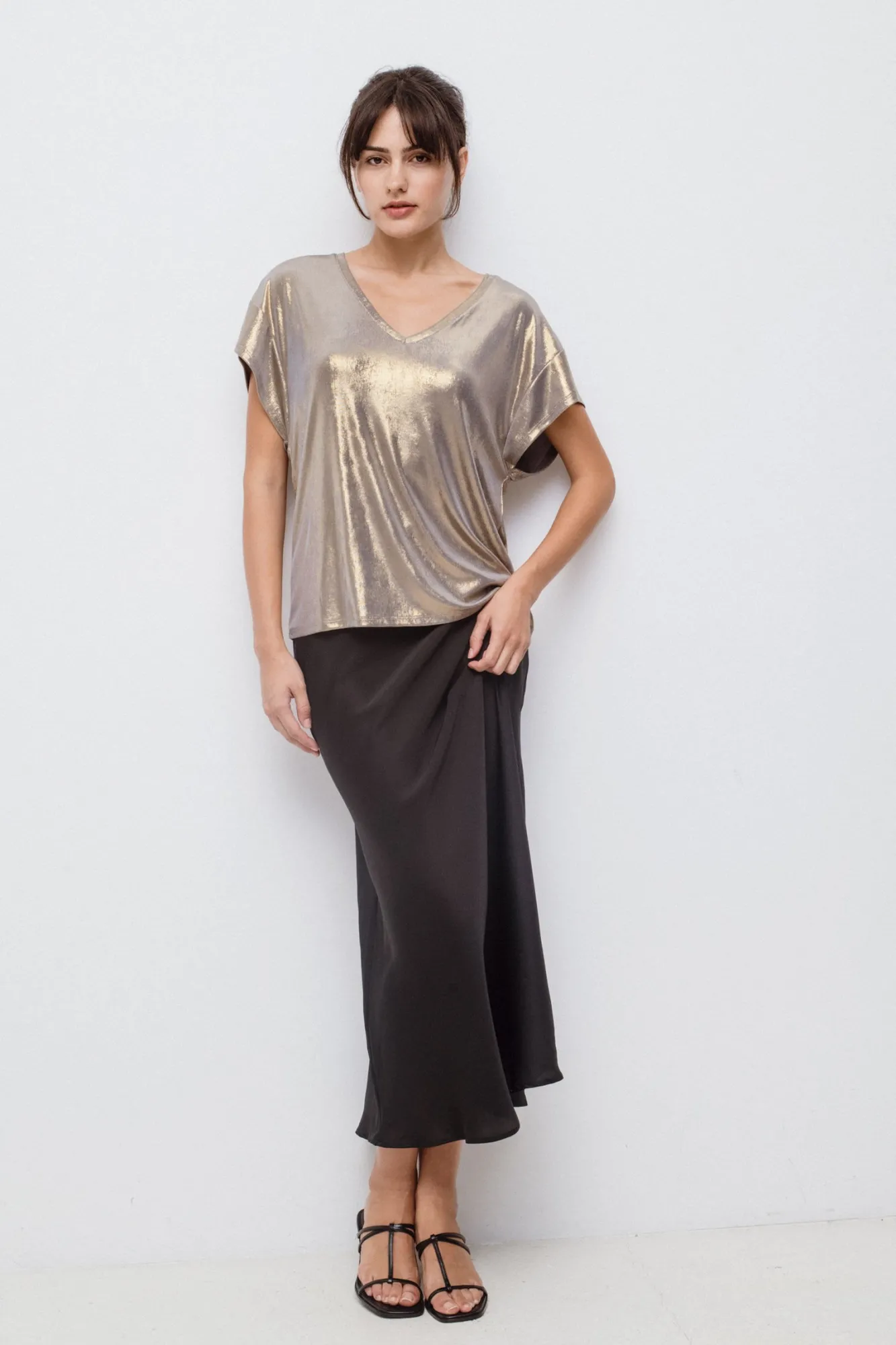 Vila Saias-Saia midi de saia Preto