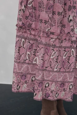 Pedro del Hierro Saias-Saia midi estampada P&uacute;rpura