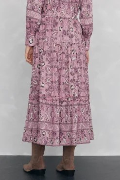 Pedro del Hierro Saias-Saia midi estampada P&uacute;rpura