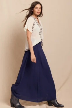 Slowlove Saias-Saia midi evasé Azul