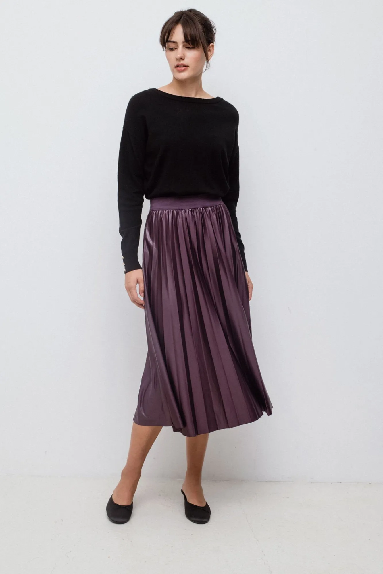 Vila Saias-Saia midi plissada Granada