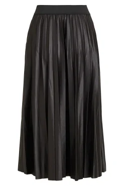 Vila Saias-Saia midi plissada Preto