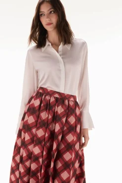 TFP by Tamara Falcó Saias-Saia midi xadrez Vermelho