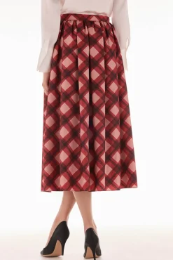 TFP by Tamara Falcó Saias-Saia midi xadrez Vermelho