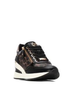 XTI Saltos|Sneakers-Sapatilha de mulher antiderrapante Preto