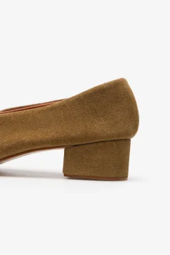 Cortefiel Sabrinas|Saltos-Sapatilha de pele com salto Castanho