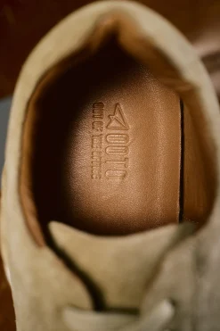 OOTO Sneakers-Sapatilha de pele croute Castanho