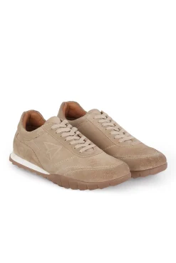 OOTO Sneakers-Sapatilha de pele croute Castanho