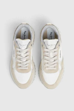 Pepe Jeans Sneakers|Calçado De Couro-Sapatilhas Running Retro bege