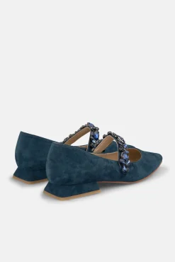 Alma en Pena Sabrinas|Rasos-Sapato baixo com tira de strass Azul