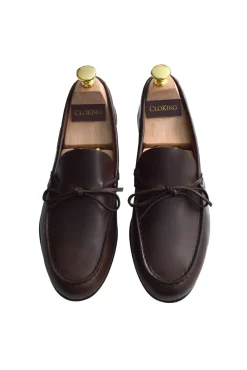 Cloking Sapato Social-Sapato mocassin com fivela Castanho