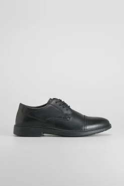 Comfeet Sapato Social-Sapato social Blucher da Preto