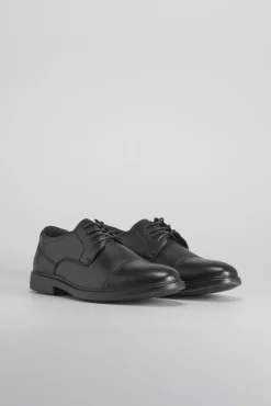 Comfeet Sapato Social-Sapato social Blucher da Preto
