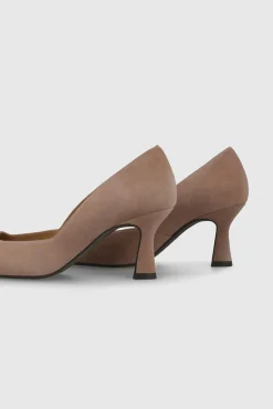 Lodi Calçado De Couro-Sapatos de camurça com decote quadrado Castanho