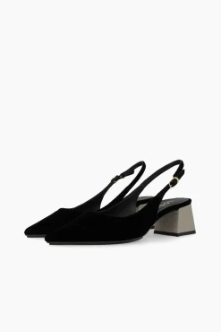 Lodi Saltos|Calçado De Couro-Sapatos de veludo Preto