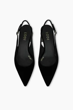 Lodi Saltos|Calçado De Couro-Sapatos de veludo Preto