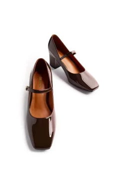 Gioseppo Saltos-Sapatos estilo Mary-Jane Castanho