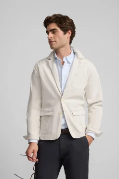 Silbon Blazers|Blazers-Semi-blazer casual Tostado