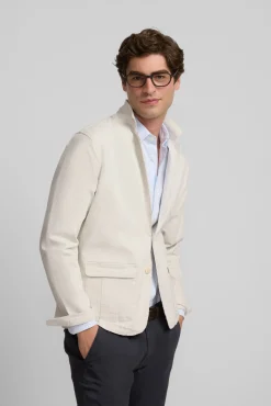 Silbon Blazers|Blazers-Semi-blazer casual Tostado