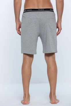 Punto Blanco Pijamas-Shorts masculinos cinzento