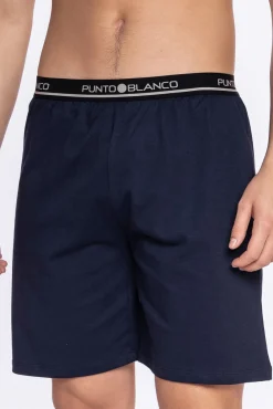 Punto Blanco Pijamas-Shorts masculinos azul