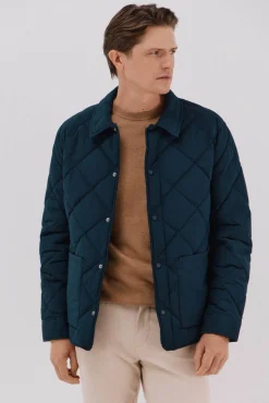 Cortefiel Casacos-Sobrecamisa acolchoada Azul